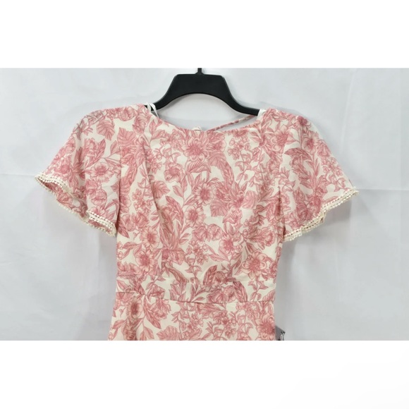 B Darlin Juniors Flutter Sleeve Floral Mini Summer Dress, Pink, Size 1/2 $69 NwT - Picture 14 of 16
